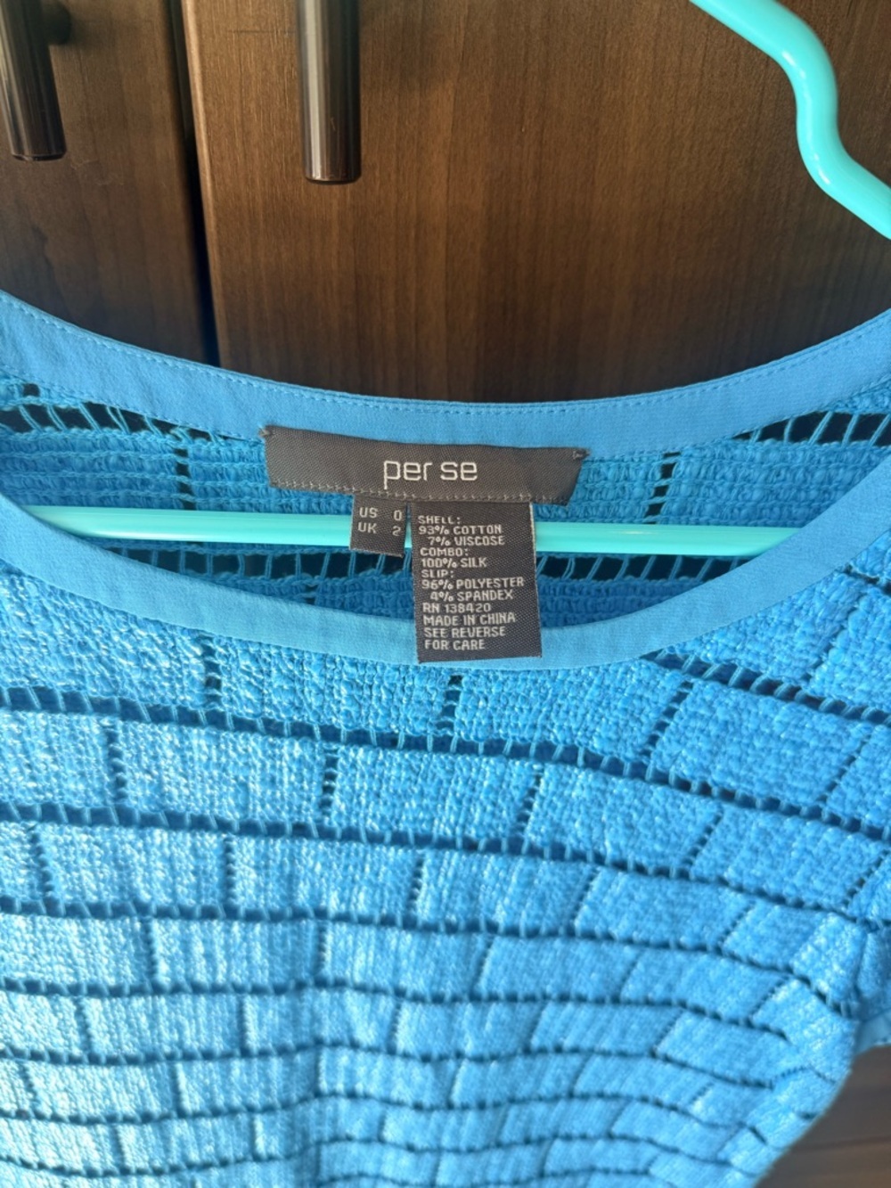 Per Se Bright Blue Short-Sleeve Knit Dress with Patch Pockets - Picture 8 of 8